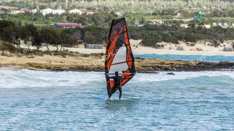 Cyprus Ayia Napa Windsurf Sport Action