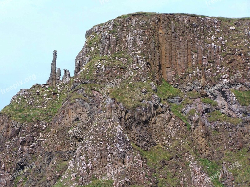 Giant's Causeway Northern Ireland Ireland Basalt Pillar