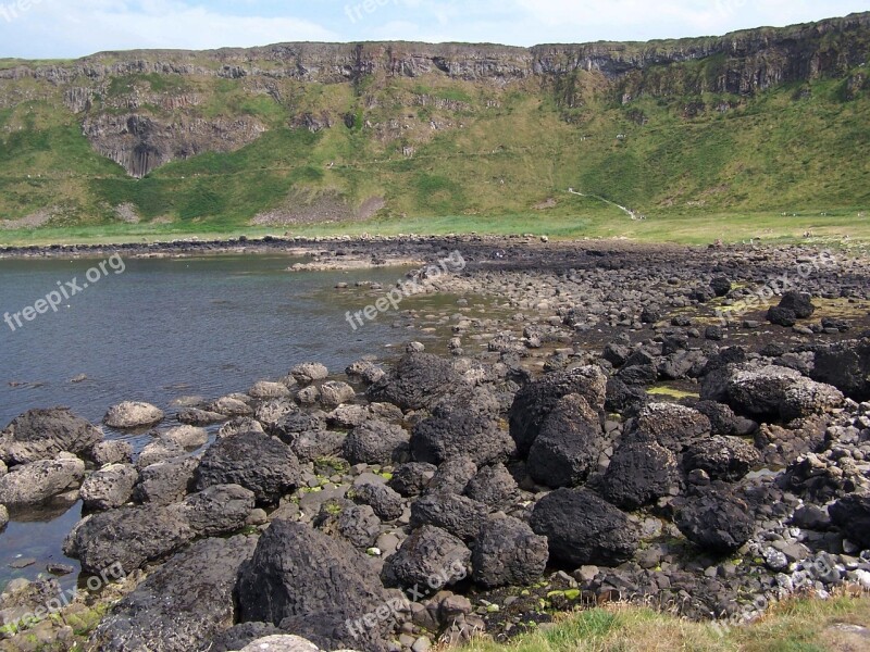 Giant's Causeway Northern Ireland Ireland Basalt Pillar