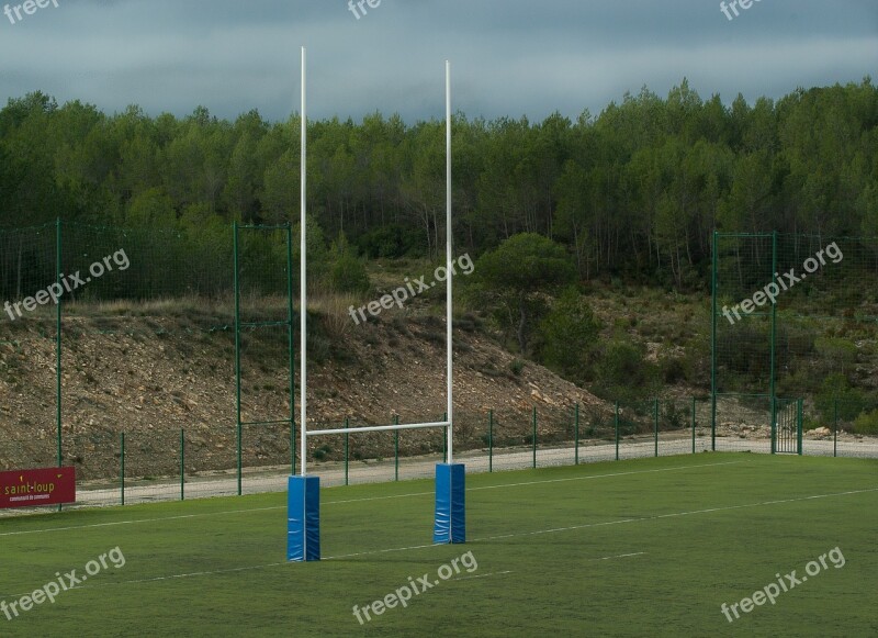 Rugby Rugby Field Poles Testing Free Photos