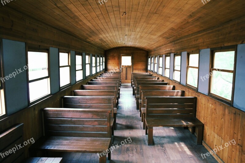 Train Train Inside The Old Classic Wood