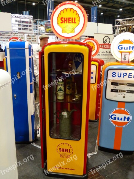 Gas Pump Petrol Stations Oldtimer Fuel Petrol