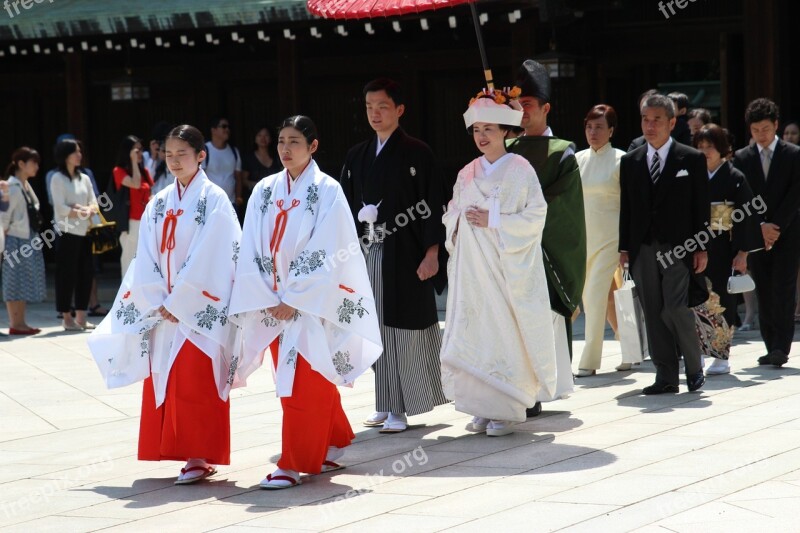 Marriage Japanese Tradition Buddhist Bride