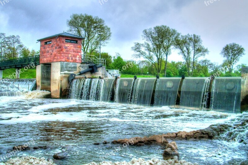 Water River Weir Hdr Toning Free Photos