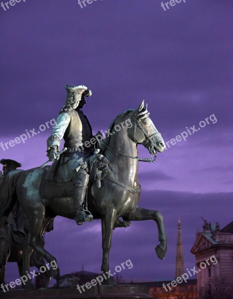 Equestrian Statue Vienna Austria Hofburg Sky