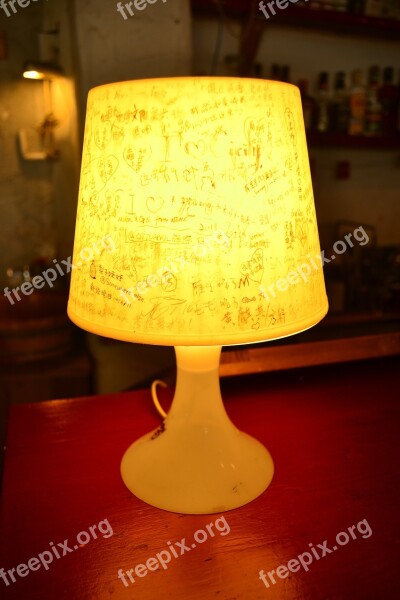 Light Lamp Graffiti Signature Cafe