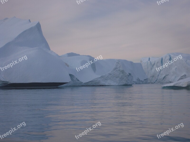 Nature Iceberg Glitter Greenland Environment