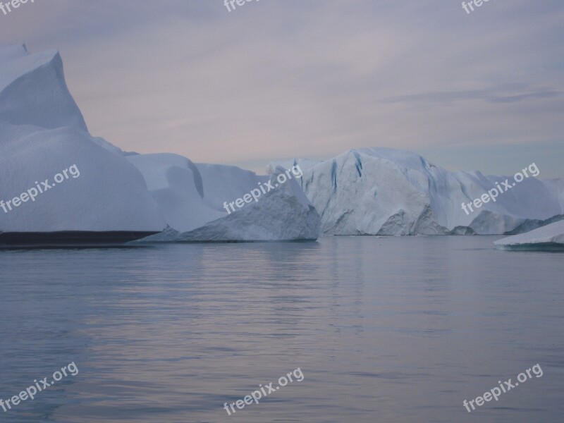 Iceberg Glitter Greenland Environment Cold