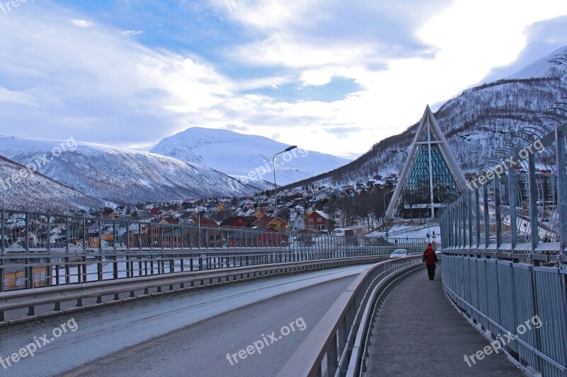 Iconic Cathedral Tromso Bridge Arctic Cathedral Breathtaking