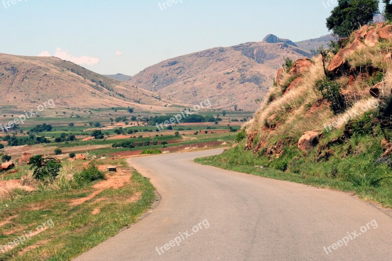 Road Mountain Mountain Road Landscape Nature