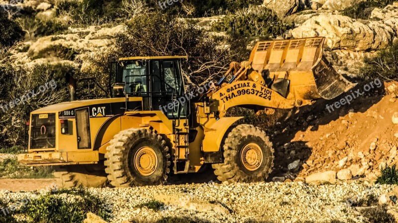 Bulldozer Heavy Machine Yellow Power Work