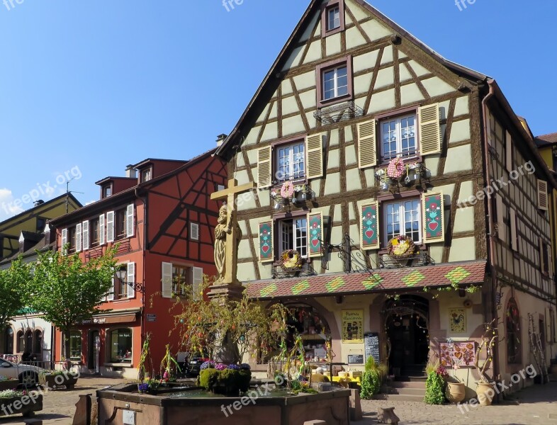 Alsace Village House Studs Timbered House