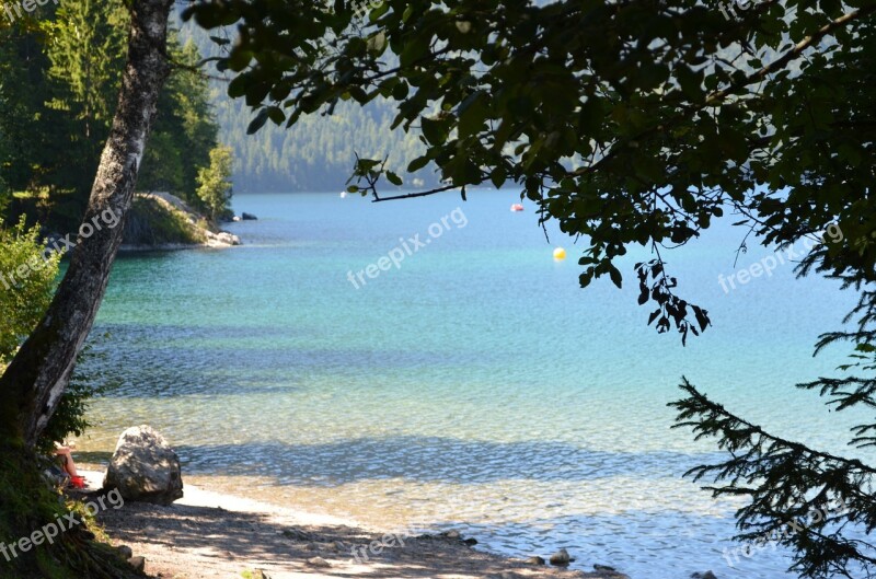 Landscapes Lake View Holiday Zugspitze Free Photos