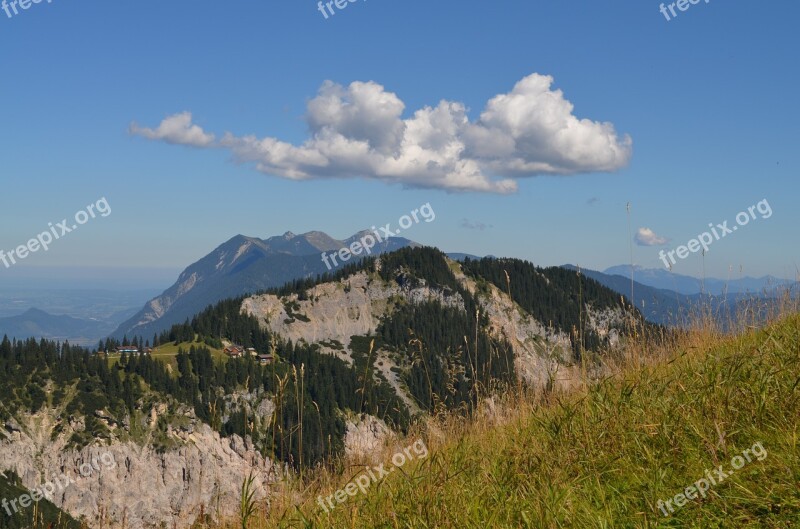 Landscapes Vacations Mountains Bavaria Distant View