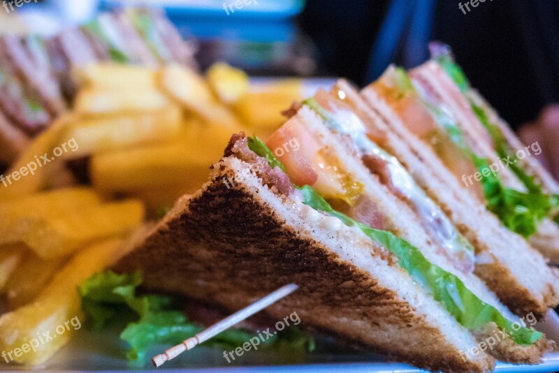 Fries Sandwich Club Sandwich Food Foodie