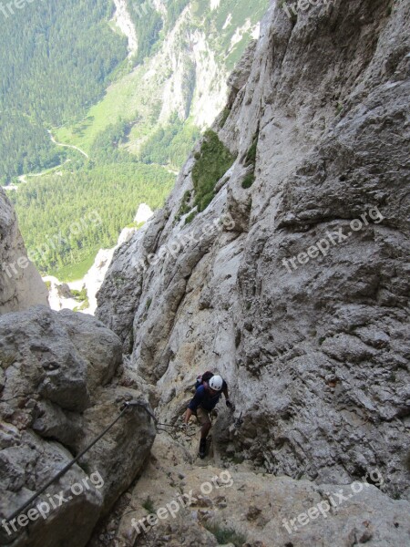 Rock Steep Climbing Stone Wall