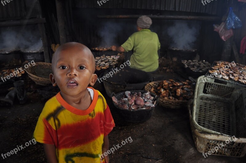 Child Boy Semarang Indonesian Funny