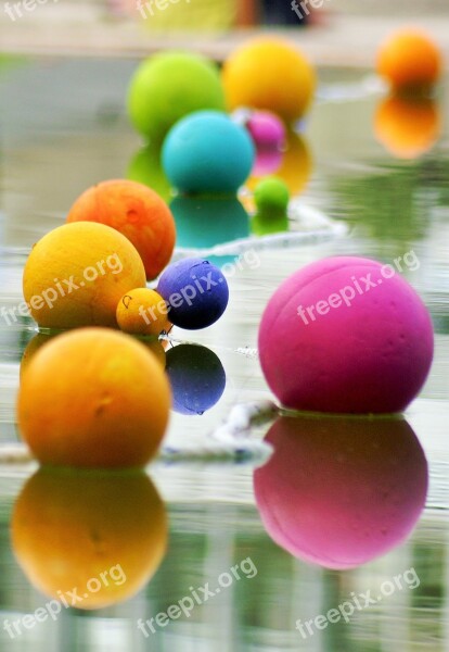 Buoys Float Pond Paris Bercy