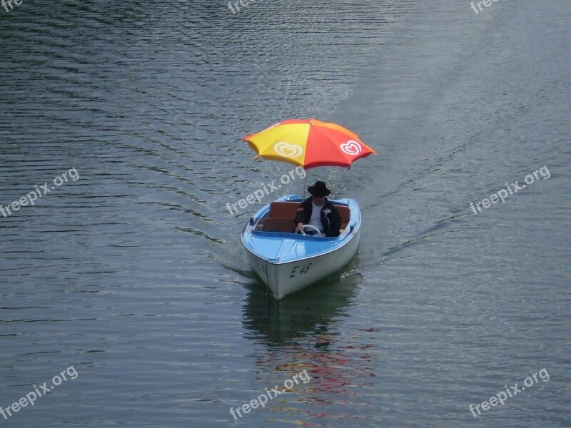 Pedal Boat Parasol River Free Photos