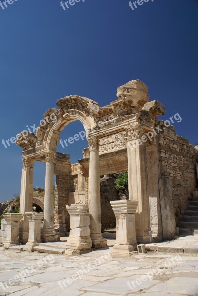 Ephesus Ancient Turkey Hadrian Temple