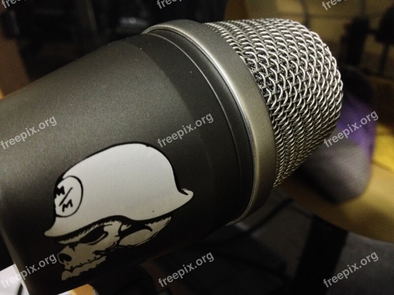 Microphone Skull Music Recording Studio