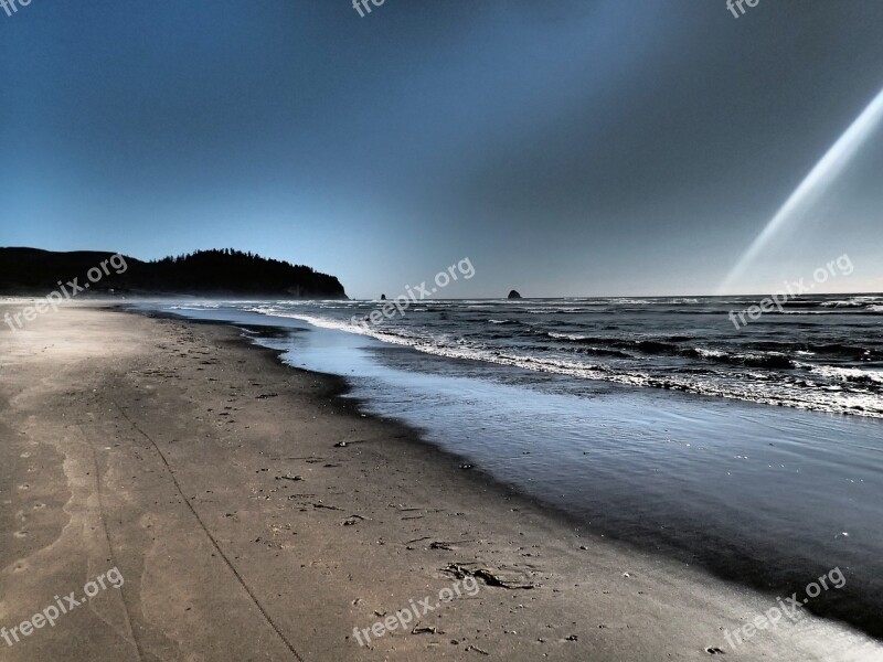 Netarts Oregon Beach Pacific Ocean Northwest Ocean