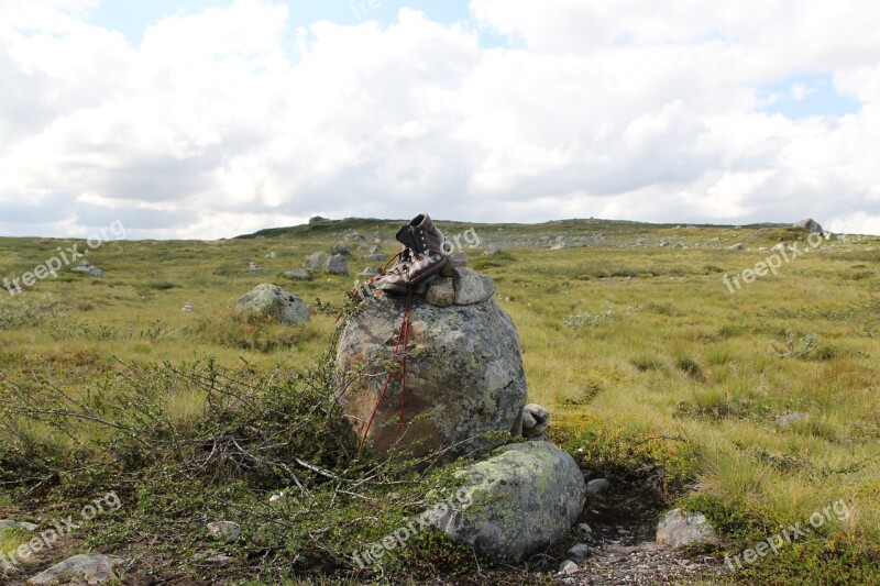 Shoes Lost Norway Holiday Nature