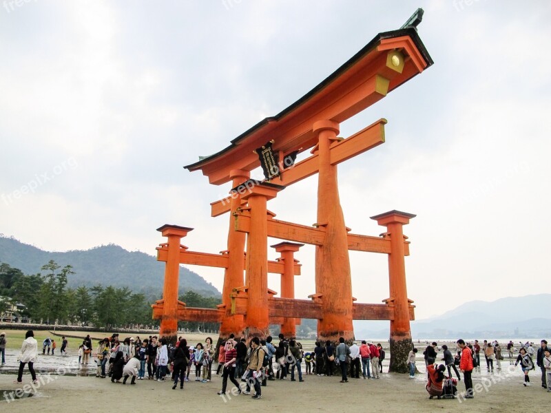 巖 Island Shrine Itsukushima Shinto Shrine Itsukushima Floating Torii