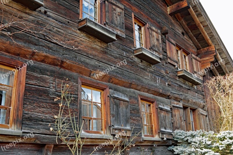 Farmhouse Austria Alpine Window Hauswand