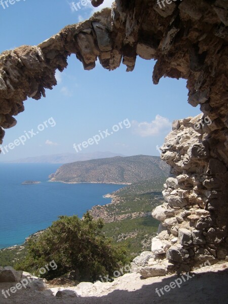 Greece Dodecanese Rock Sea View