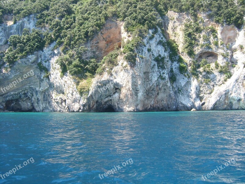 Sardinia Italy Sea Rock Blue