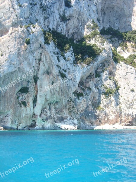 Sardinia Italy Sea Rock Blue