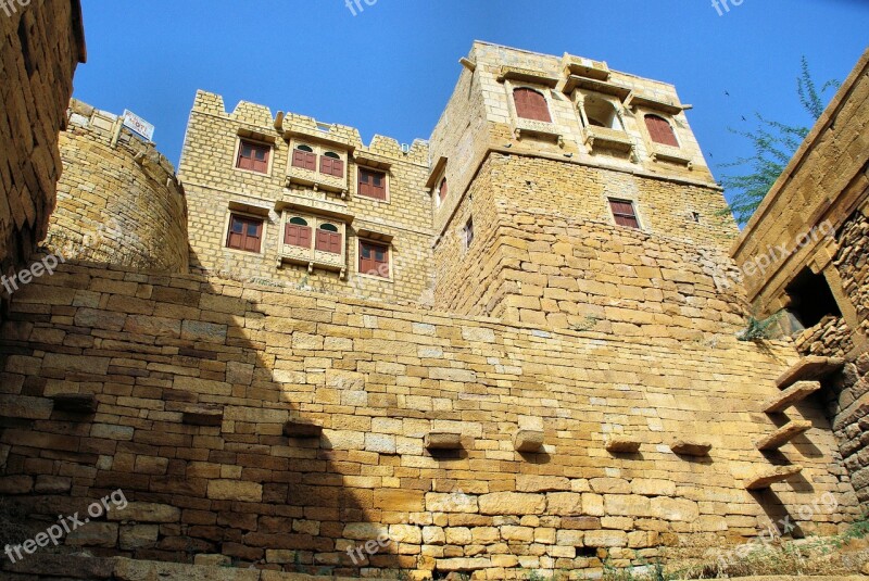 India Rajastan Jodhpur Wall Houses