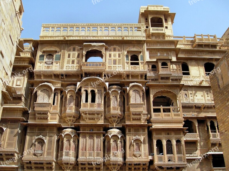 India Rajastan Jaipur Windows Facade