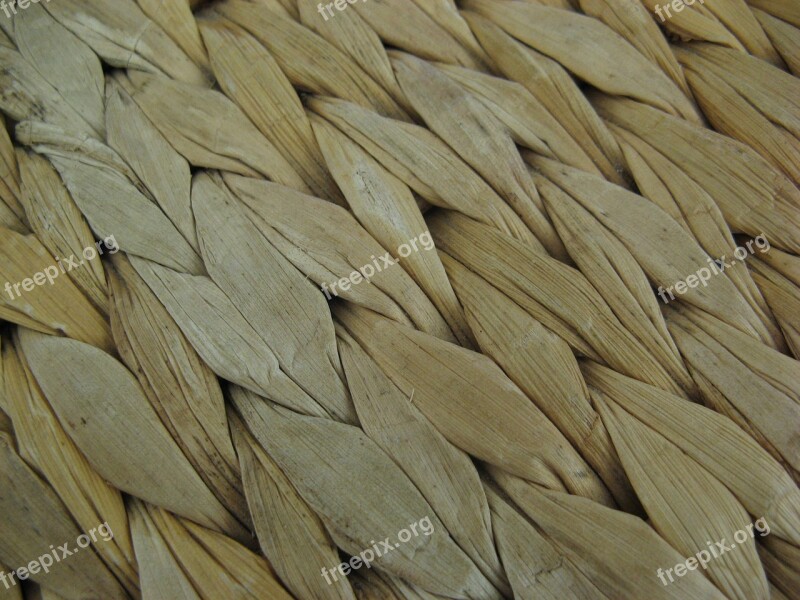 Ratan Texture Braid Pattern Natural