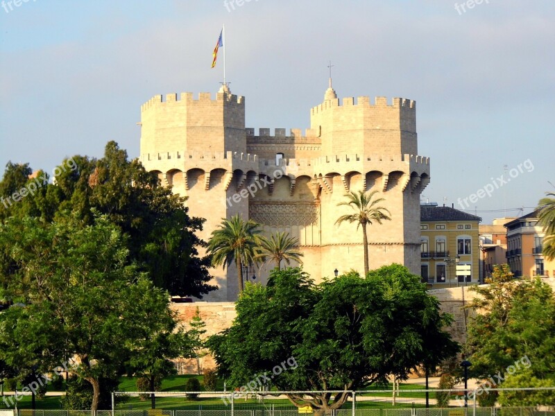 Valencia España Torres Serranos Free Photos