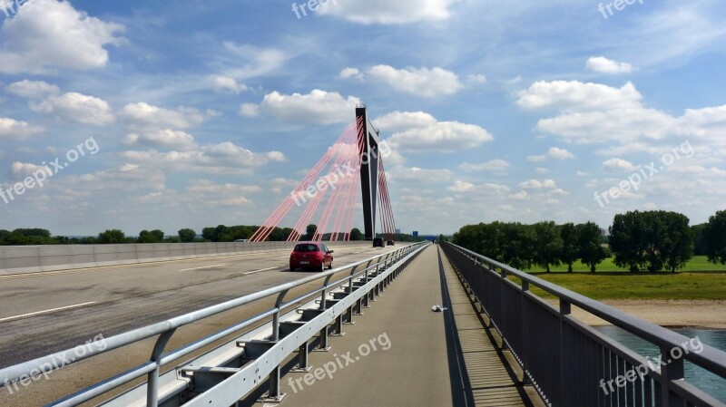 Bridge Düsseldorf Rhine Highway Railing