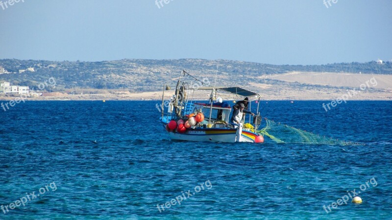 Cyprus Fishing Boat Mediterranean Fishing Free Photos