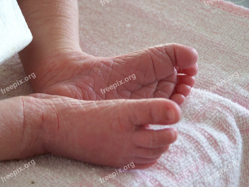 Feet Baby Skin Birth Child