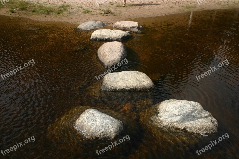 Beach The Stones Stile Water Sand