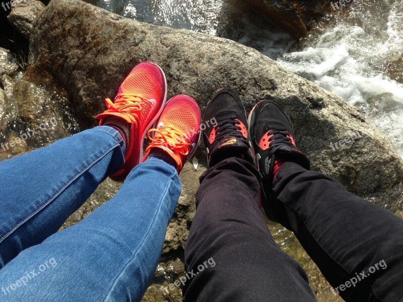 Hengshan Mountain Red And Black Running Water Free Photos