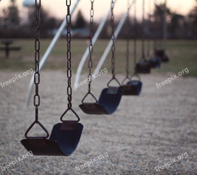 Swing Playground Park Fun Outdoors