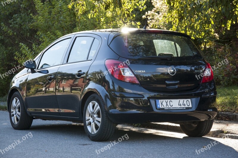 Opel Car Black Car Corsa Free Photos