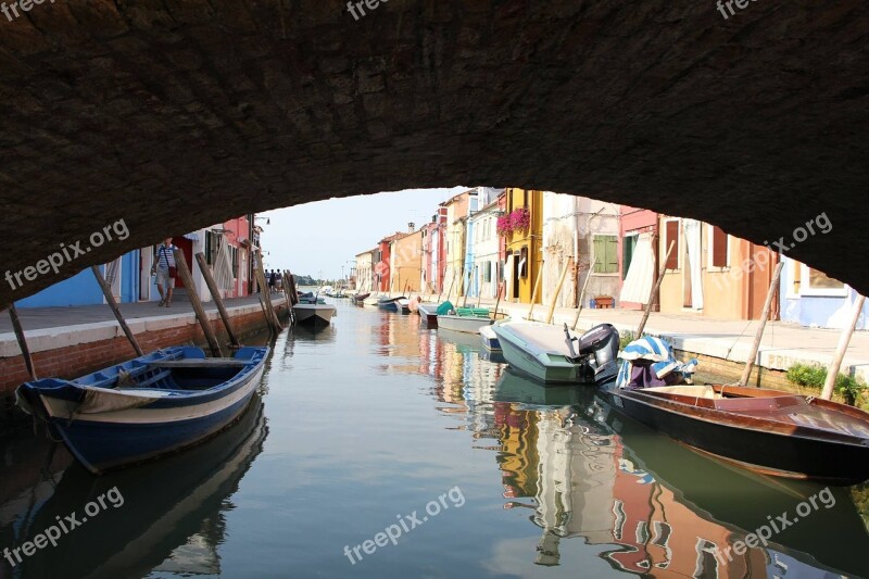 Italy Burano Island Venice Colorful Houses