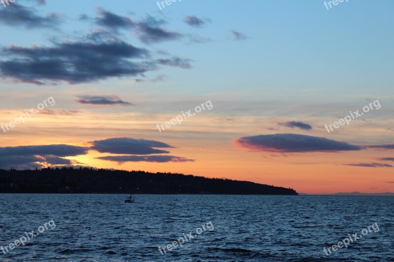 Sunset Spanish Banks Vancouver Bc Free Photos