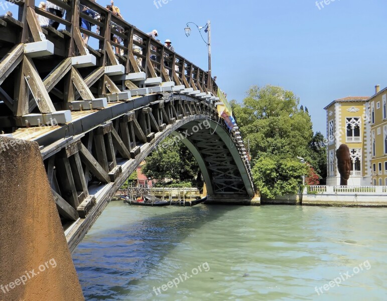 Italy Venice Bridge Accademia Grand Canal