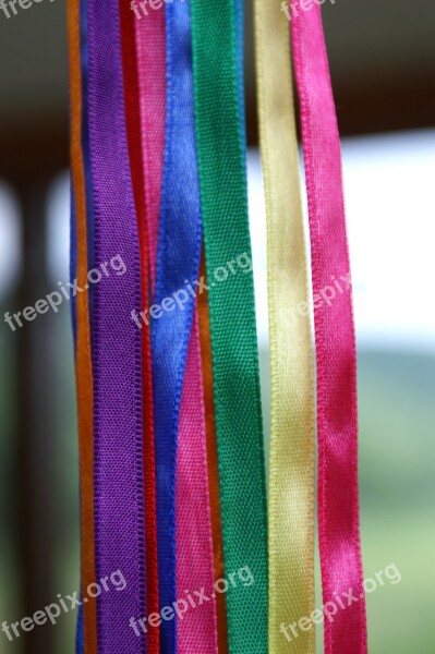 Colors Ribbons Haberdashery Rainbow Free Photos