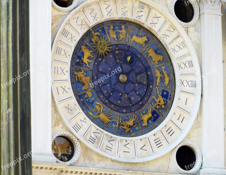 Italy Venice Place Clock Astronomical