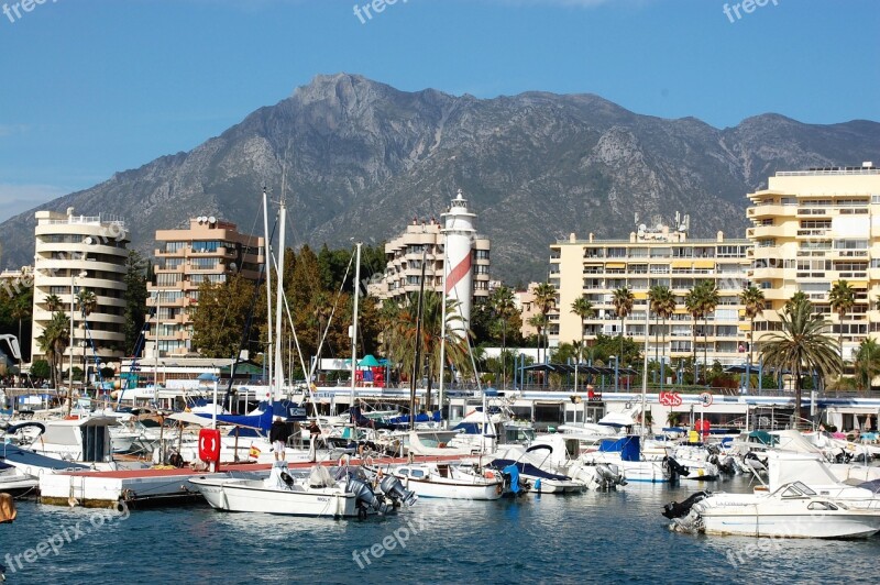 Marbella Costa Del Sol Port Promenade Boats