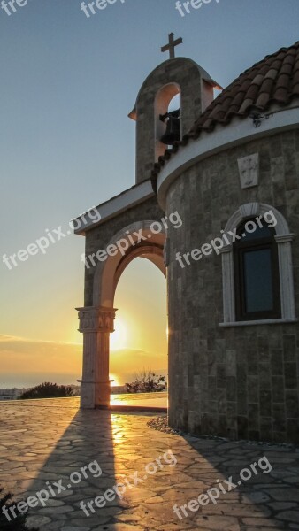 Cyprus Ayia Napa Ayios Epifanios Church Sunset